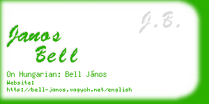 janos bell business card